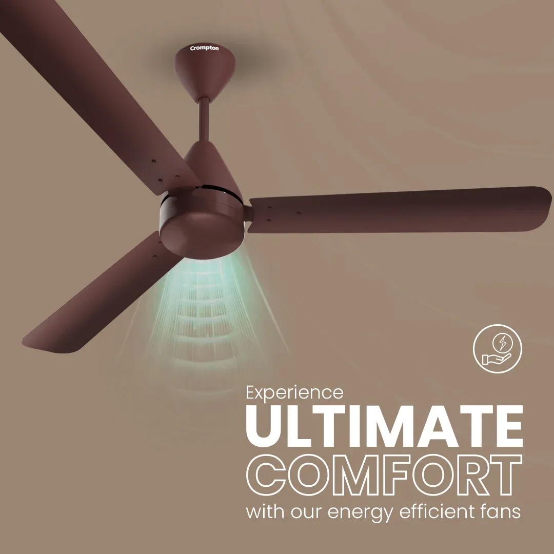 Crompton Energion Hyperjet BLDC Ceiling Fan - Brown by Crompton : Colours available: Brown 1 4