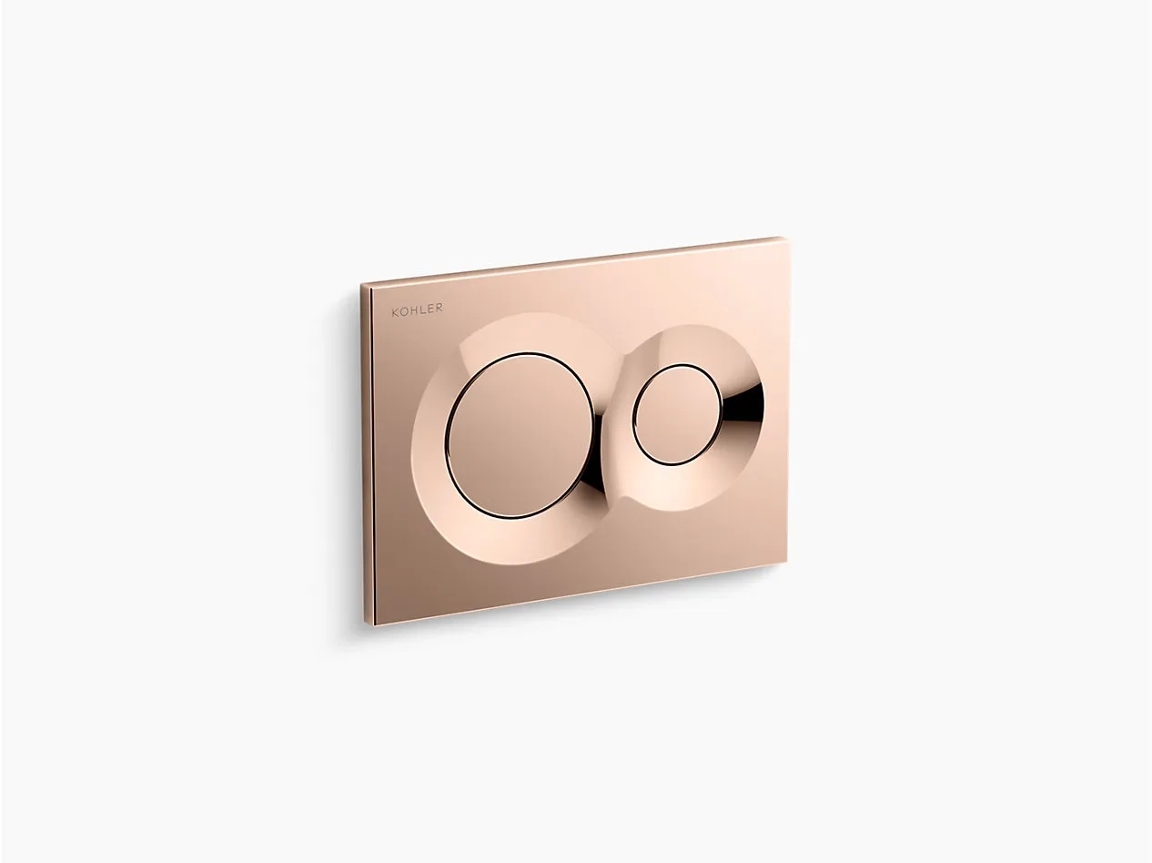 Kohler Lynk Dual-Flush Faceplate - Vibrant Rose Gold by Kohler : Colours available: Copper