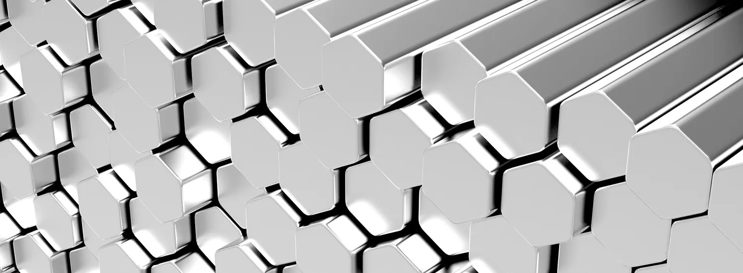 Pearlite Steel Hex Bars by Pearlite Steel : Colours available: Silver
