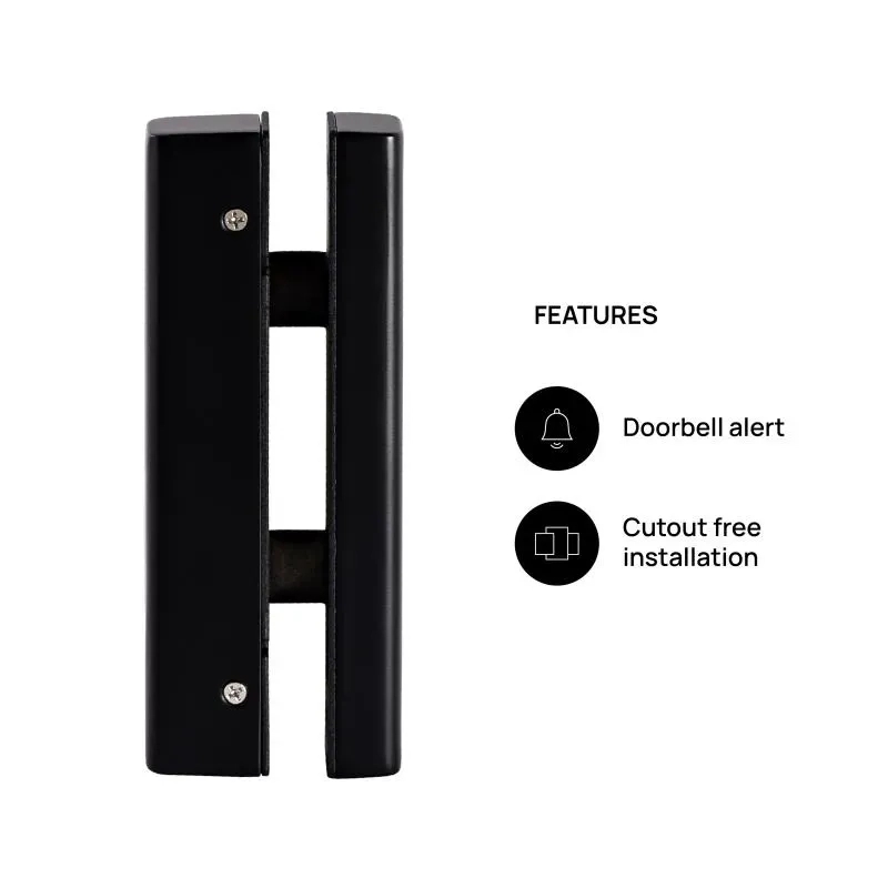 Ozone Smart Wi-Fi Lock for Glass Doors by Ozone for Bedroom, Office : Colours available: Black 12 6