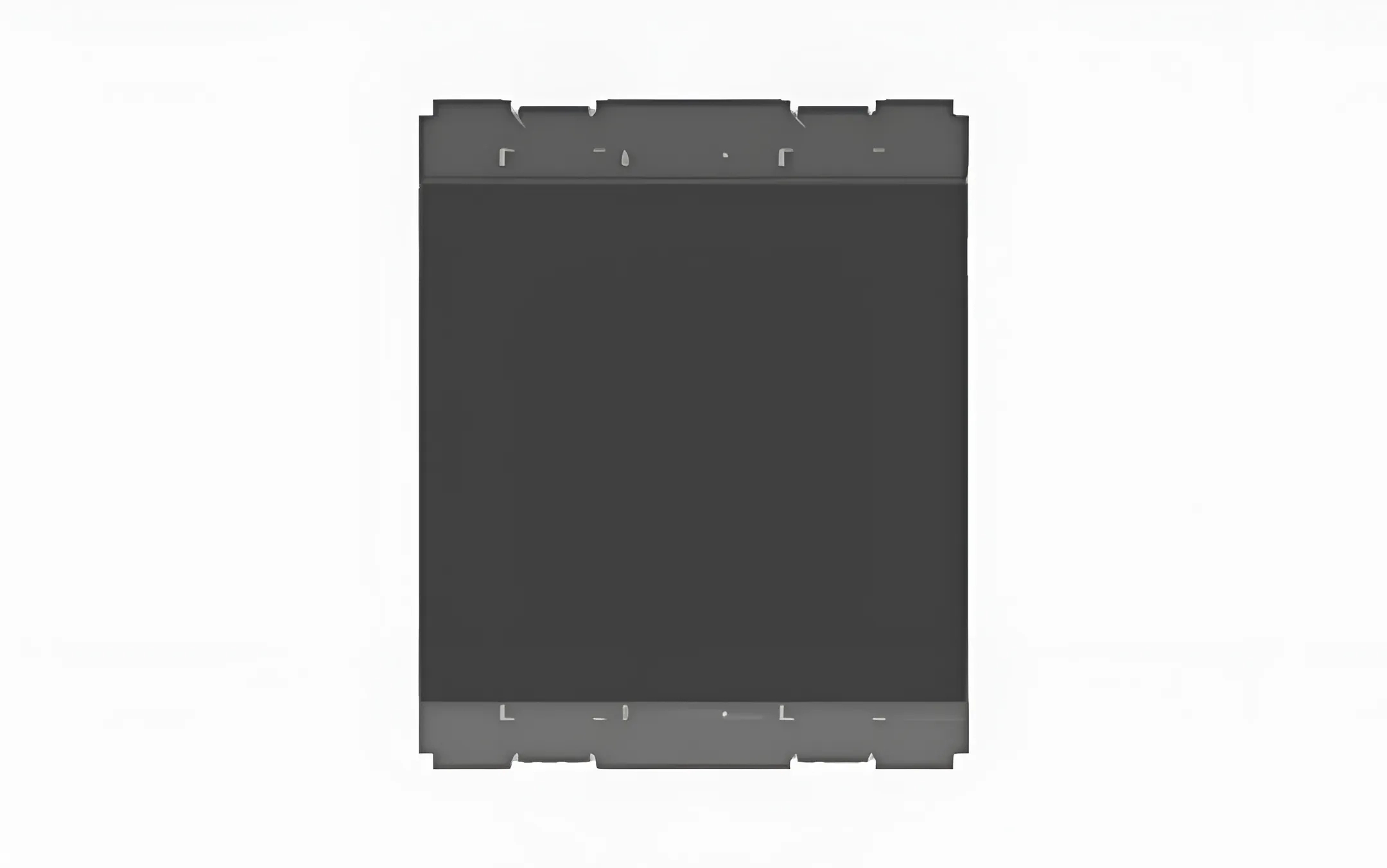 Norisys Charcoal Black Palm Switch 6A One-Way Double Pole - 2 Module by Norisys : Colours available: Black
