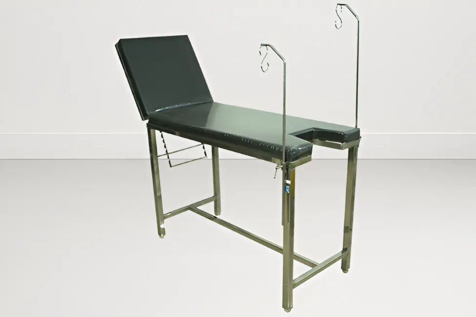 SI Surgical Examination & Gynae Table With Laminated PU Mattress - SIS 2053 by SI Surgical : Colours available: DarkOliveGreen