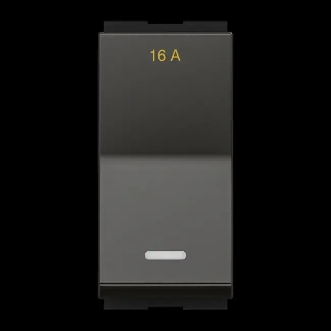 GM Modular Zurico 1 Way Switch with Indicator (LED) AA 1 612 - Graphite Magnesia by GM Modular : Colours available: Graphite