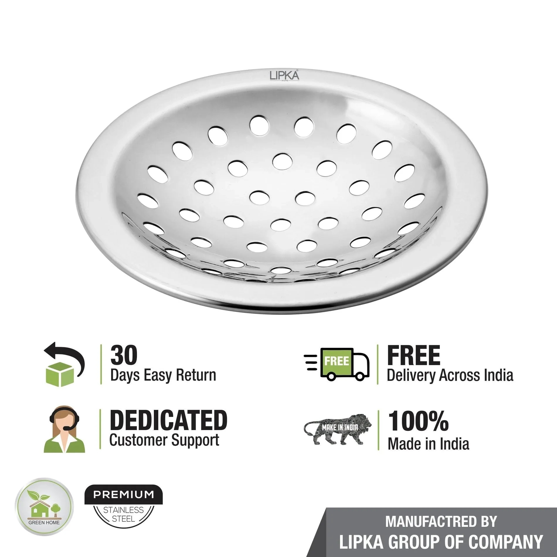 Lipka Heavy Snow Round Floor Drain (5 inches) 3