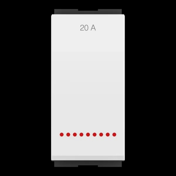 GM Modular Smart Switch 20AMP 1 Way Switch with Indicator (LED) AA 1 006 - Glossy White by GM Modular : Colours available: White