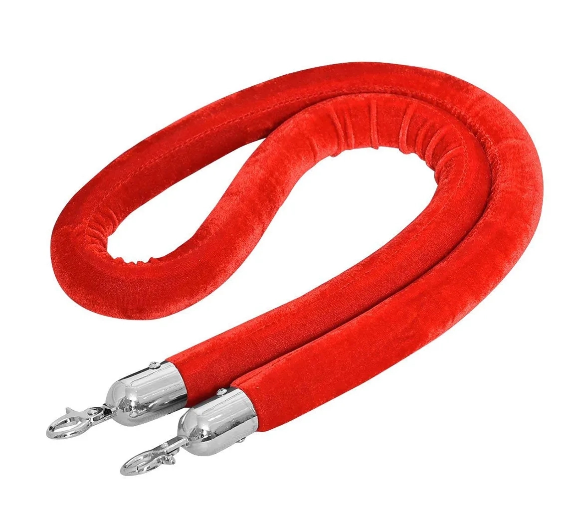 Dolphy Red Velvet Queue Manager Rope With Hook DQMG0007 by Dolphy : Colours available: Red