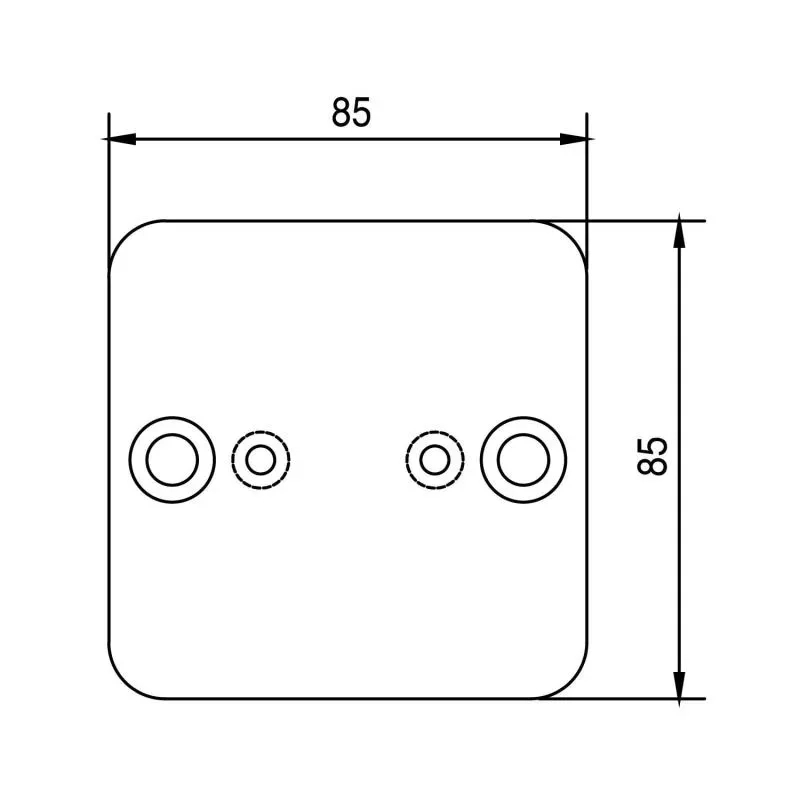 Ozone Spigot - OZRSP-BP-85X85X2H SSS by Ozone for Interior & Exterior : Colours available: Silver 1 1