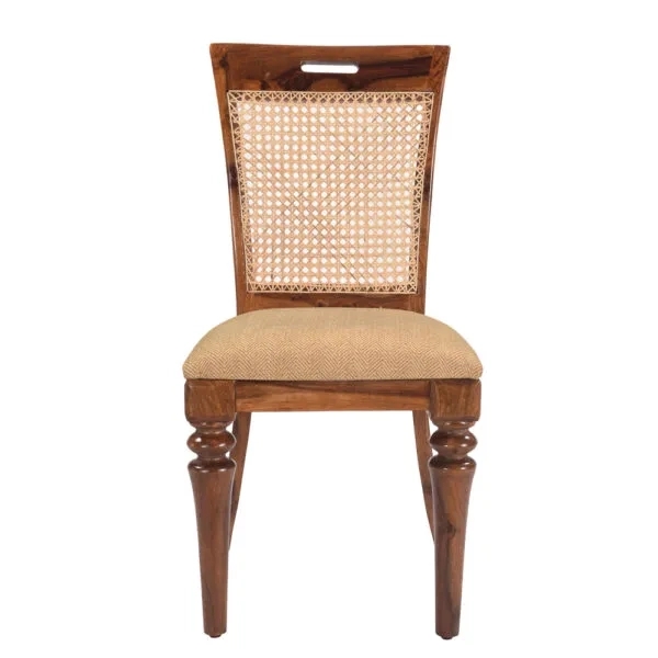 Natural Living Wooden George Cane Back Dining Chair 1