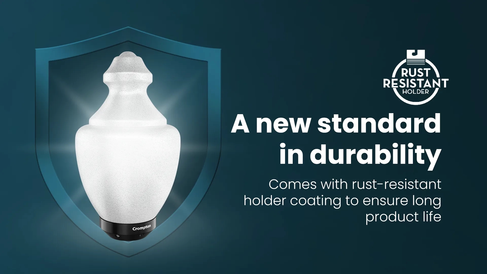 Crompton Solarion Imperial Neo Gate Lamp (Plastic With B22 Holder) by Crompton : Colours available: White 6 8