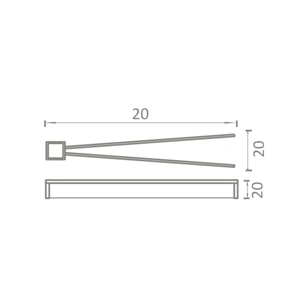 Perk Solid Double Sweivel Towel Bar 375MM 6