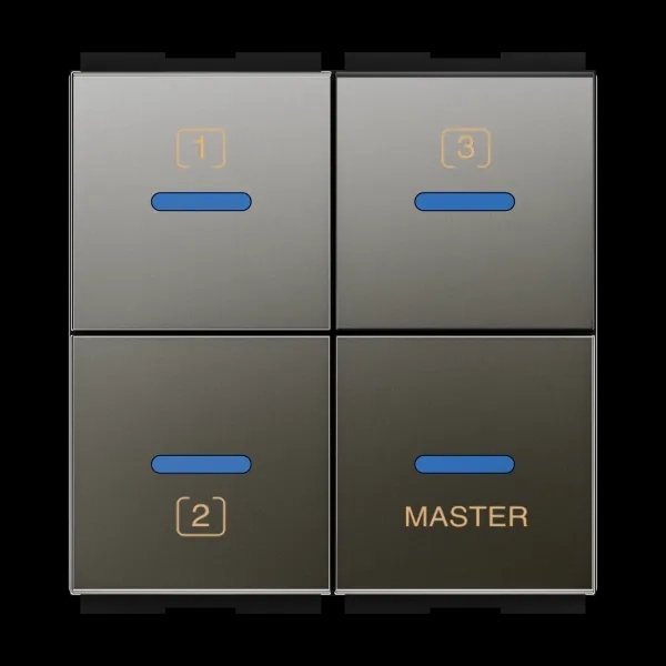 GM Modular Touch - 3 Switch With Master - 2M 6A Each AA 2 204 - Graphite Magnesia by GM Modular : Colours available: DimGray