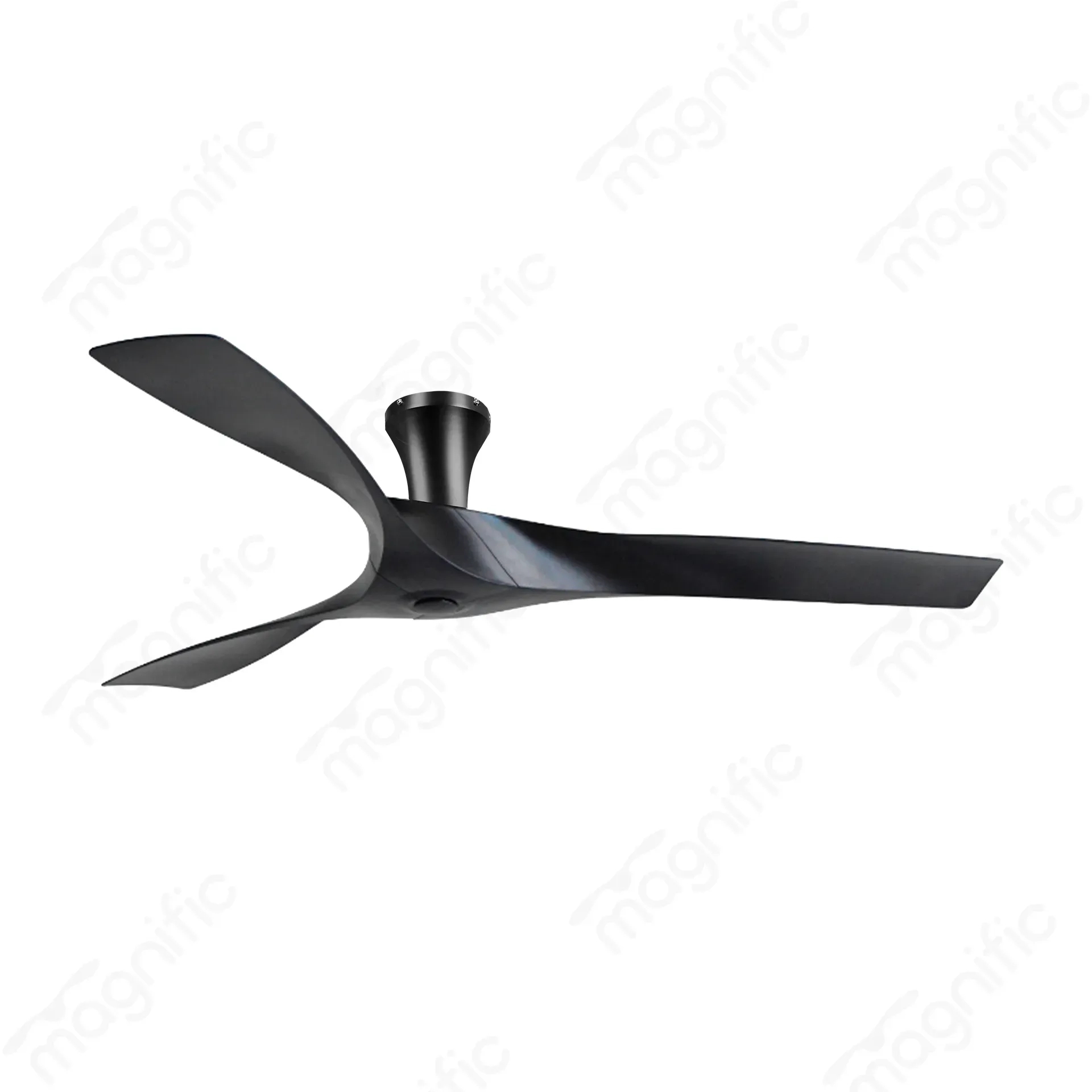 Magnific Sensation Hugger – 56” Modern Low-Profile Ceiling Fan Design - Matte Black by Magnific : Colours available: Black 6 1