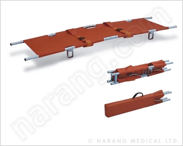 Narang Medical HF5049 : Stretcher Double Fold by Narang Medical Limited : Colours available: Brown
