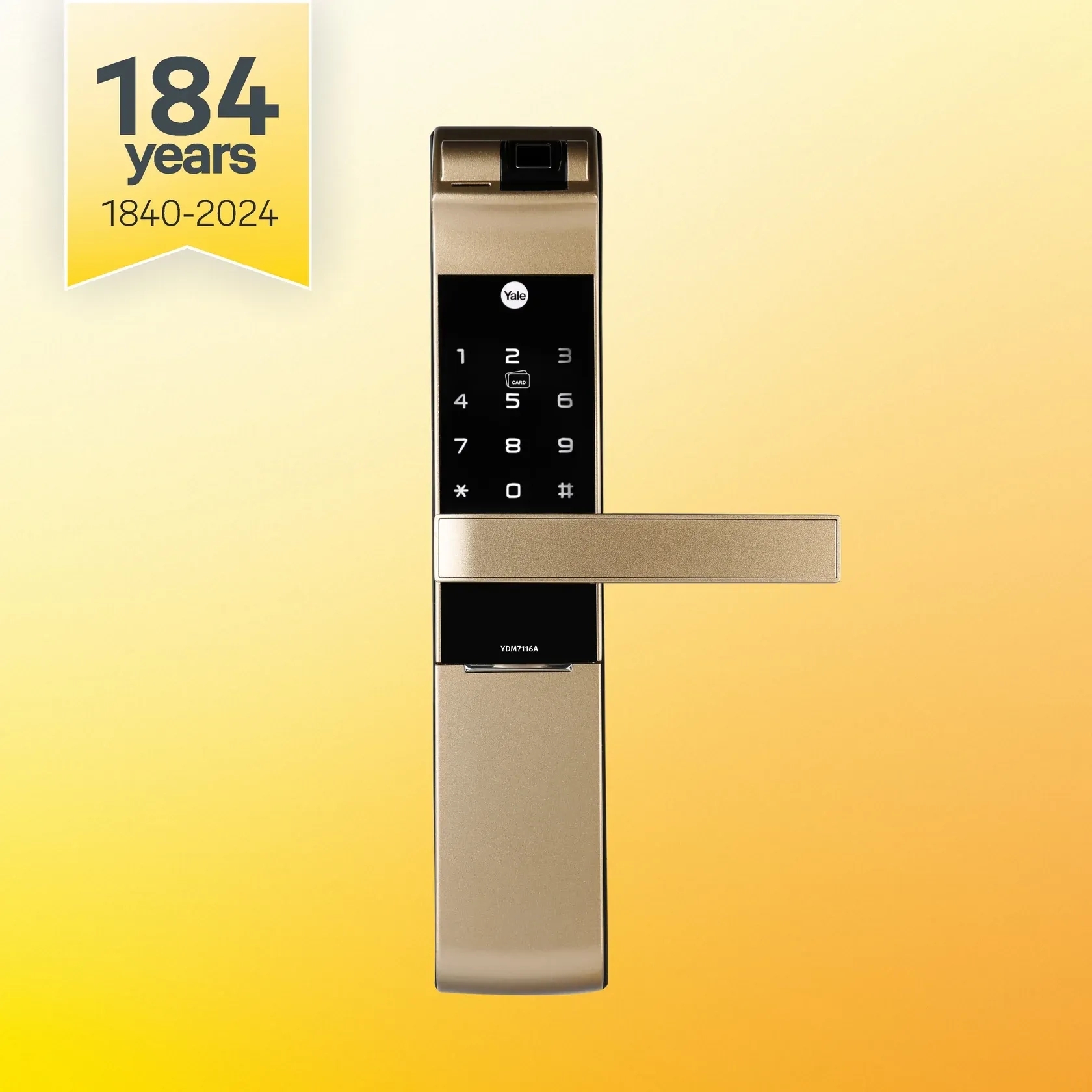 YDM 7116A Smart Lock - Champagne Gold by Yale 6 3