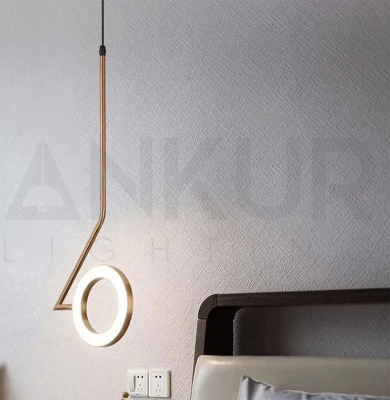 Ankur Ferrous Modern Metal LED Pendant Light For Kitchen And Dining Hanging Light by Ankur : Colours available: Gold 7 8
