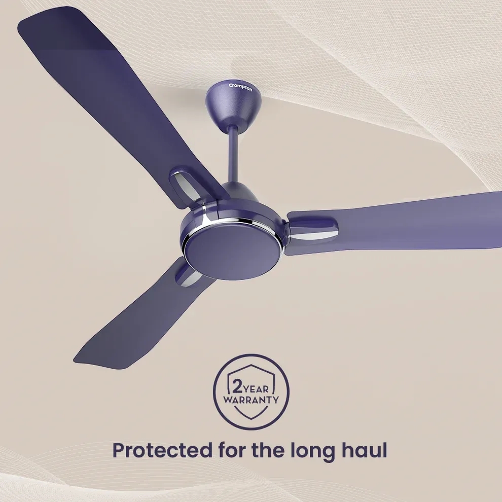 Crompton Premion Festo| Ceiling Fan - 55 Watts - Metallic Blue by Crompton : Colours available: MediumPurple 9 3