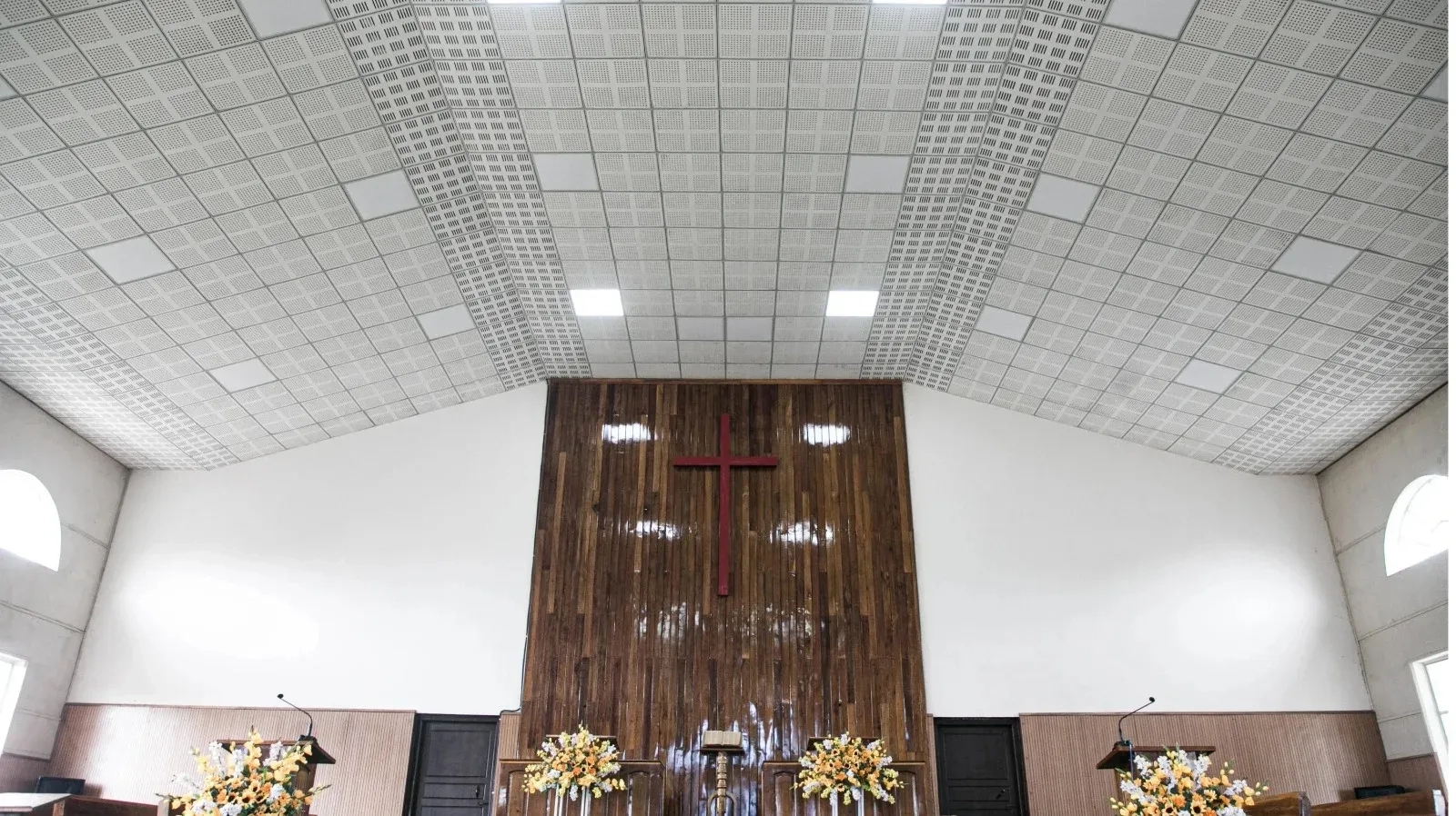 Gypsonic Finetone Acoustical Ceiling Tile by Gypsonic : Colours available: White