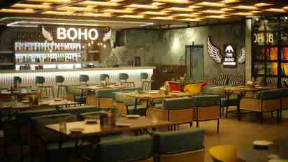 Bar Interior in The Boho Restro Bar