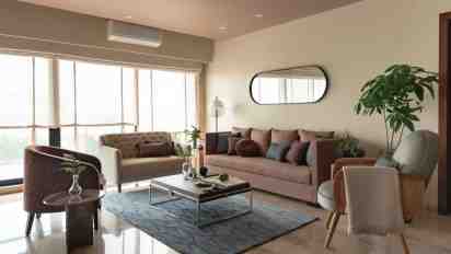 Living Room in Duplex Apartment In Versova