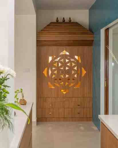 Pooja Mandir In 750 sqft Apartment