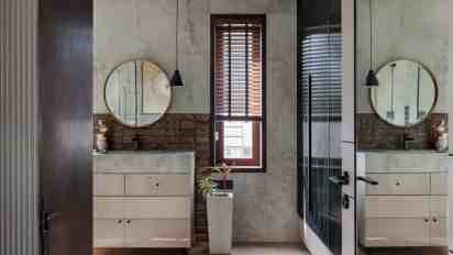 Powder Room in Green Serene House