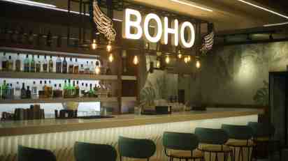 Bar Interior in The Boho Restro Bar