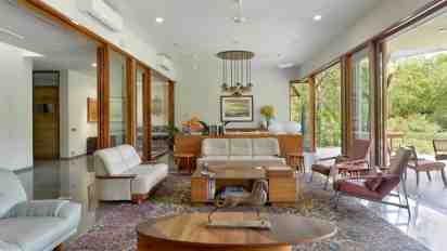 Living Room in House With Revolving Doors