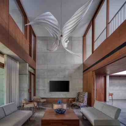Living Room in House Of Parallel Walls