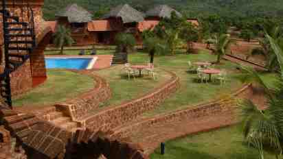 Backyard in SwaSwara Wellness Retreat