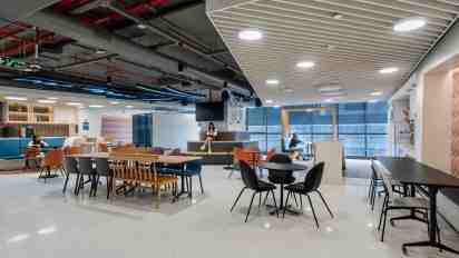 Office Cafeteria in Designing Synechron’s Pune office