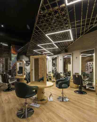 Salon Interior in blush in Style salon