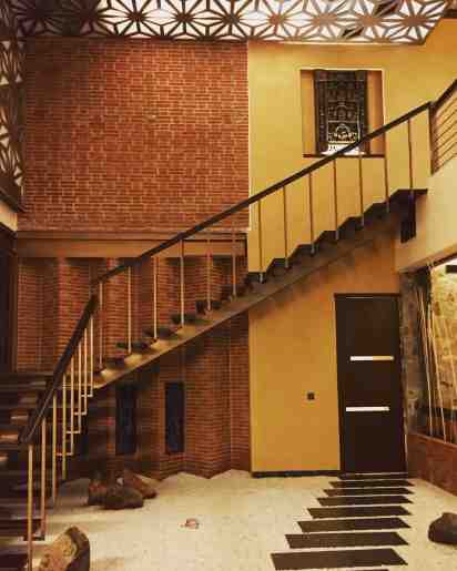 Staircase in Flux Farm house