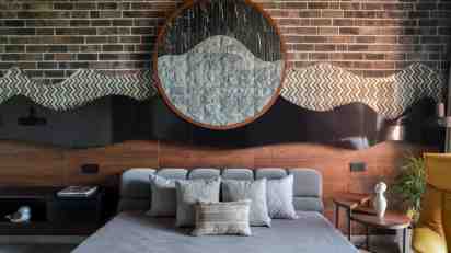 Bedroom in Brick Nest House