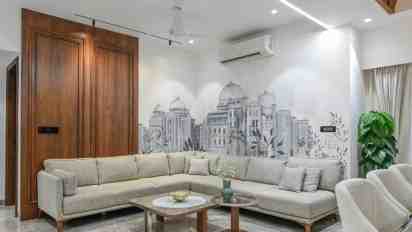 L Shaped Living Room in Whispering Woods Home