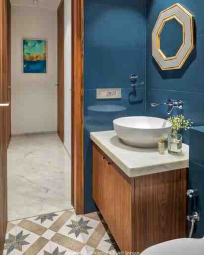 Powder room in Apartment 20, Indiabulls Blu