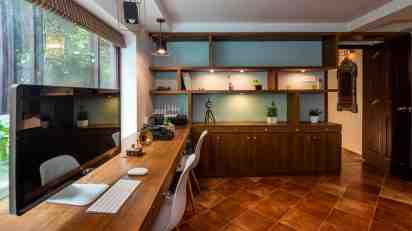 Home Office in Tropical Beach House