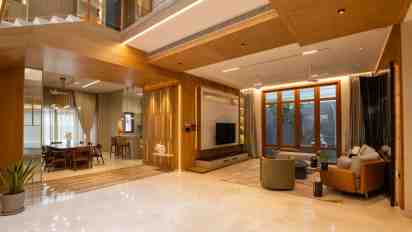 Living Room in The Ninefold Matrix House