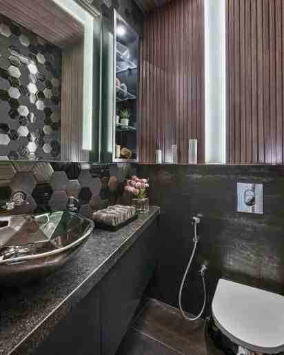Powder Room In The Glamour Home