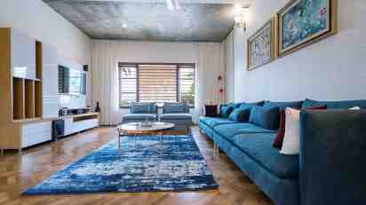 Living Room in The Central Courtyard House