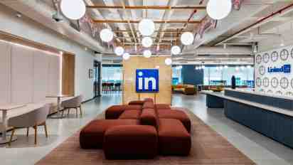 Office Lounge in LinkedIn office video thumbnail