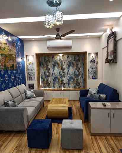 Living Room in 3BHK Apartment