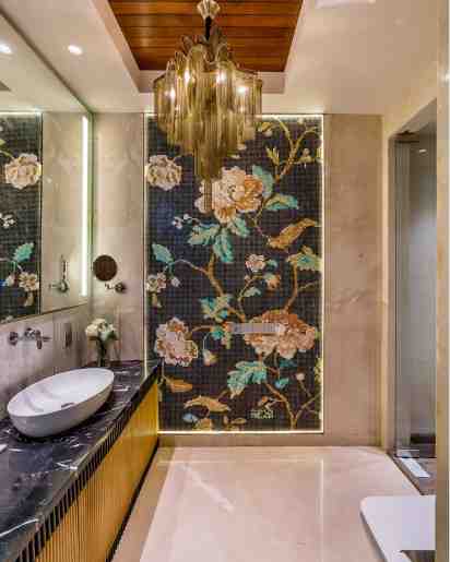 Powder Room in Palatial Penthouse