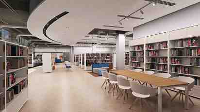 College Library Interior in Benette University