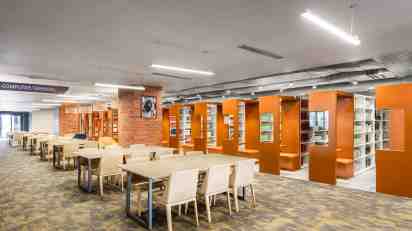 Library Interior of Sharda University Library