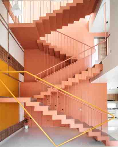 Staircase in Colorful Mosaics House