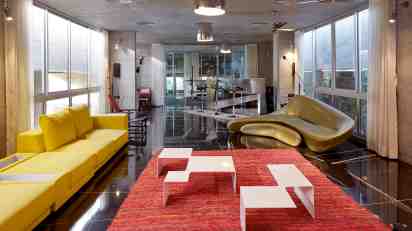 Living Room in Moving Landscapes House