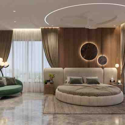 Bedroom in Riverscape Residence