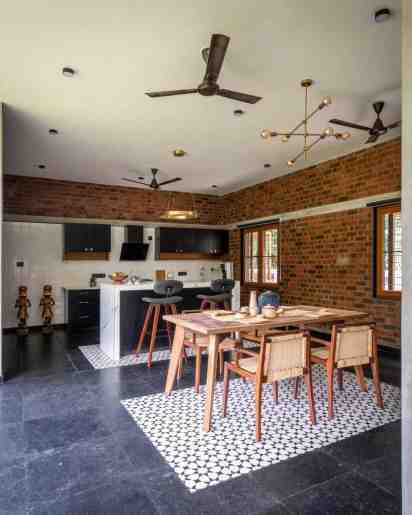 Dining Room in Brick Abode