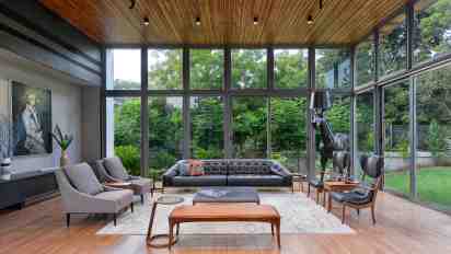 Living Room In the Lap of Nature House