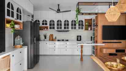 Kitchen in Sukoon Chandni and Chirag Mehta’s Apartment